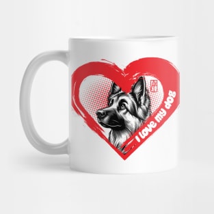 I Love My German Shepherd - Trustworthy dog - I Love my dog Mug